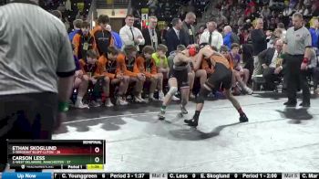 120 lbs Semis - Carson Less, 2-West Delaware, Manchester vs Ethan Skoglund, 3-Sergeant Bluff-Luton