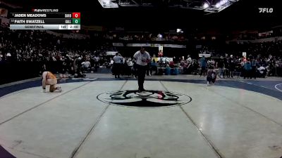 Girls 165 lbs Semifinal - Jaden Meadows, Sandia vs Faith Swatzell, Gallup