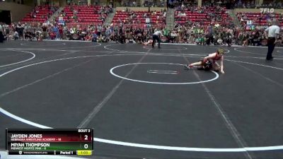 100 lbs Round 1 (6 Team) - Jayden Jones, Nebraska Wrestling Academy vs Miyah Thompson, Midwest Misfitz Pink