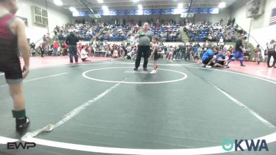 37-40 lbs Quarterfinal - Kase Zappone, Barnsdall Youth Wrestling vs Roman Rodriguez, Wagoner Takedown Club