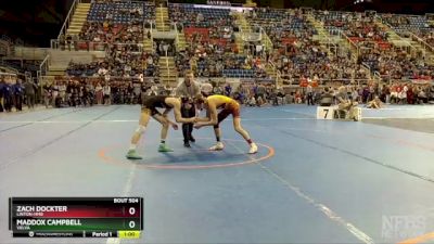 133 lbs Cons. Round 2 - Zach Dockter, Linton-HMB vs Maddox Campbell, Velva