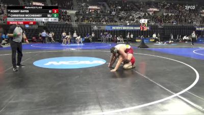 285 lbs Champ. Round 1 - Robby Bates, North Central (IL) vs Christian McChesney, Wash. & Jeff.