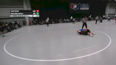 138 lbs Cons. Sub-rd Of 32 - Brayden Mixay, Harrah Wrestling Club vs Sam Egan, Iowa