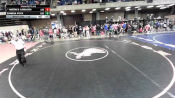 115 lbs Champ. Round 3 - America Camacho, Unattached vs Zandra Vock, Unattached