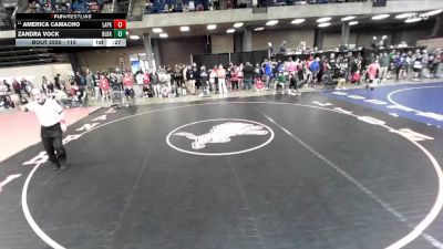 115 lbs Champ. Round 3 - America Camacho, Unattached vs Zandra Vock, Unattached
