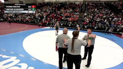 4A 190 lbs Champ. Round 1 - Sydnee Nielson, Bear River vs Greydie Schroeder, Payson