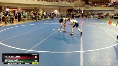 102 lbs Cons. Round 2 - Jacob Matthees, Z-M (Zumbrota/Mazeppa) vs Grayson Fast, WML (Windom/Mountain Lake)