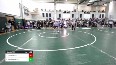 126 lbs Round Of 32 - Chris Duarte, Middletown vs Ryan Sampson, Quincy