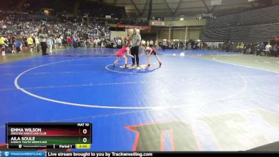 108 lbs Champ. Round 1 - Aila Soule, Ilwaco Youth Wrestling vs Emma Wilson, Shelton Wrestling Club