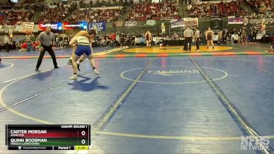 A - 182 lbs Cons. Round 3 - Carter Morgan, Hamilton vs Quinn Boogman, Fergus (Lewistown)