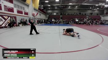 150 lbs Cons. Round 4 - Xavier Urquiza, Bagdad High School vs Sergio Macias, Sahuarita High School