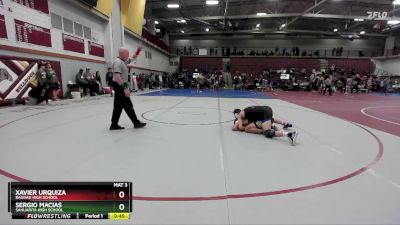 150 lbs Cons. Round 4 - Xavier Urquiza, Bagdad High School vs Sergio Macias, Sahuarita High School