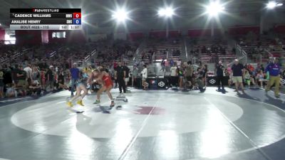 125 lbs Cons. Round 2 - Cadence Williams, Mooresville Wrestling Club vs Analise Henry, Shepherd Wrestling Club