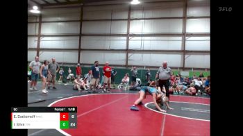 90 lbs Finals (8 Team) - Easton Dadiomoff, Mayhem WC Black vs Isla Silva, Team Pennsylvania Blue