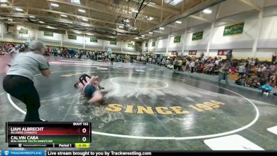 120 lbs Cons. Round 2 - Calvin Caba, Bon Homme Youth Wrestling vs Liam Albrecht, Killdeer Cowboys