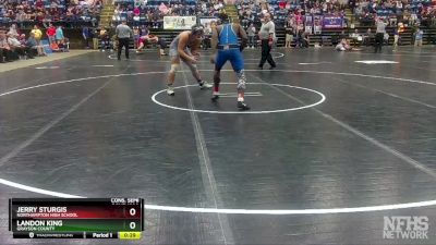 1 - 190 lbs Cons. Semi - Landon King, Grayson County vs Jerry Sturgis, Northampton High School