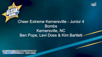 Cheer Extreme Kernersville - Junior 4 Bombs [2026 L4 Junior - Flex - Medium Day 1] 2026 UCA & UDA All Star Nationals