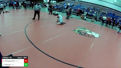 14U Boys - 88 lbs Cons. Round 3 - Gunner Killingsworth, Threestyle Wrestling Of Oklahoma vs Joseph Colardo, Top Flight Wrestling Academy