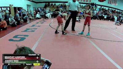 70 lbs Cons. Round 1 - Brantley Lunsford, Mexico Bulldog Youth Wrestling vs Andrew Reed, Hannibal Youth Wrestling Club