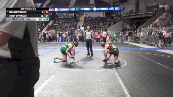 165 lbs Cons. Semi - Cora Springer, De Soto Kids vs Jaelyn Waller, Red Devil