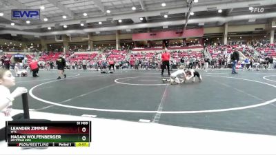 58 lbs Quarterfinal - Leander Zimmer, WTC vs Hagan Wolfenberger, Keystone Kids