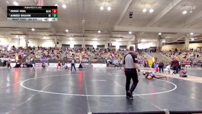 AA 215 lbs Cons. Round 3 - Zerek Keel, Warren Co. High School vs Ahmed Shahin, West High School