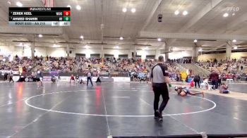 AA 215 lbs Cons. Round 3 - Zerek Keel, Warren Co. High School vs Ahmed Shahin, West High School