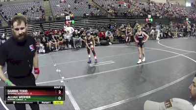 75 lbs Quarterfinals (8 Team) - Alijah Weimer, Kansas Cobras vs Darris Todd, Wyoming Renegades