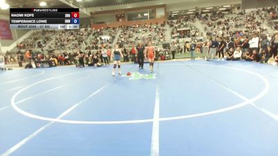 57 kg Cons. Sub-rd Of 16 - Naomi Kofe, Sanderson Wrestling Academy vs Temperance Lowe, Greater Heights Wrestling