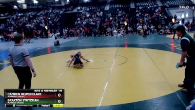 86 lbs Quarterfinal - Braxton Stutzman, Howells-Dodge vs Camden DeWispelare, Aquinas Catholic