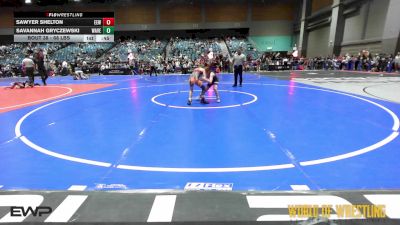 68 lbs Consi Of 8 #2 - Sawyer Shelton, Evanston Elite Wrestling vs Savannah Gryczewski, Wave Wrestling Club (TN)