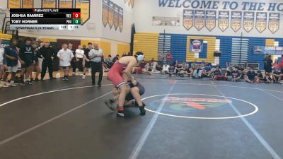 215 lbs Semifinals (8 Team) - TOBY HORNER, Palm Harbor University vs Joshua Ramirez, Freedom