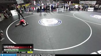 135 lbs Cons. Round 2 - Luke Sevilla, Team So Cal Wrestling Club vs Brandon Partida, Total Kaos Wrestling Club