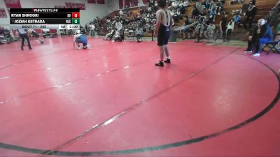 285 lbs Quarterfinal - Joziah Estrada, Yucaipa vs Ryan Shrooki, Bonita Vista