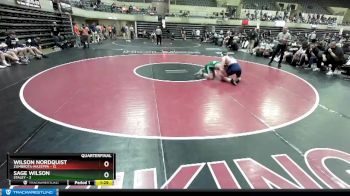 160 lbs Quarterfinals (8 Team) - Wilson Nordquist, Zumbrota-Mazeppa vs Sage Wilson, Staley