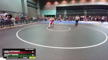 132 lbs Cons. Round 1 - Beckett Resner, Shasta vs John Cartwright, Lebanon