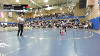 100lbs Cons. Round 2 - Lydia Mertens, Walla Walla (Girls) vs Karsyn O`Dell, Walla Walla (Girls)