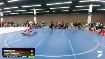 70 lbs Quarterfinal - Tate Russell, ReZults Wrestling vs Corbin Robinson, Panther Youth Wrestling-CPR