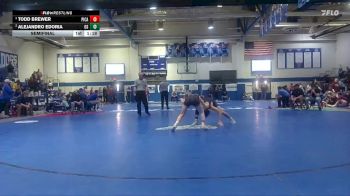 132 lbs Semifinal - Todd Brewer, Picayune High School vs Alejandro Edoria, Ocean Springs