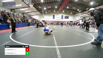 49 lbs Quarterfinal - Dwight Gammill, R.A.W. vs Branden Hickman, Berryhill Wrestling Club