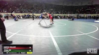 3A-285 lbs Quarterfinal - Justus Gilliam, Sulphur vs Titan Hix, Hennessey