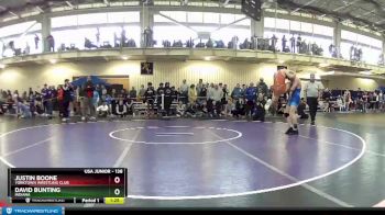 138 lbs Champ. Round 2 - Justin Boone, Yorktown Wrestling Club vs David Bunting, Indiana