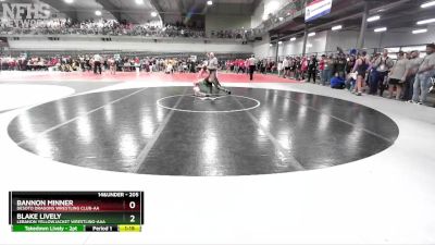 205 lbs Semifinal - Blake Lively, Lebanon Yellowjacket Wrestling-AAA  vs Bannon Minner, Desoto Dragons Wrestling Club-AA 