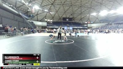 75 lbs Cons. Round 4 - Corbin Storm, White River Hornets Wrestling Club vs Eli Leenhouts, Jungle Cat Wrestling Club