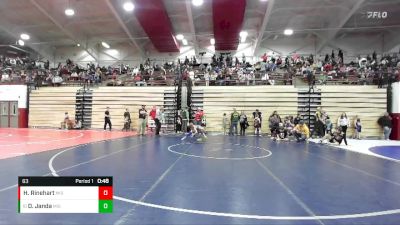 63 lbs Cons. Round 2 - Drew Janda, Hobart Wrestling Club vs Hunter Rinehart, Artesian Wrestling Club