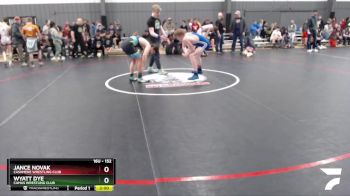 152 lbs Quarterfinal - Wyatt Dye, Camas Wrestling Club vs Jance Novak, Cashmere Wrestling Club