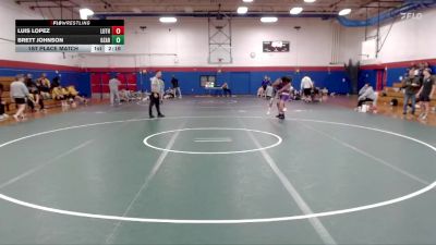 133H 1st Place Match - Brett Johnson, University Of The Ozarks vs Luis Lopez, Luther