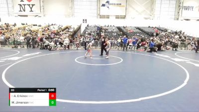 80 lbs Cons. Round 3 - Amirkhon Erkinov, Wolf Wrestling Club vs Maverick Jimerson, Franklinville Wrestling Club