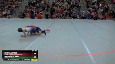 70 lbs Quarterfinal - Maddux Sickles, Jesup Mat Club vs Lincoln Foss, Pursuit Wrestling Minnesota