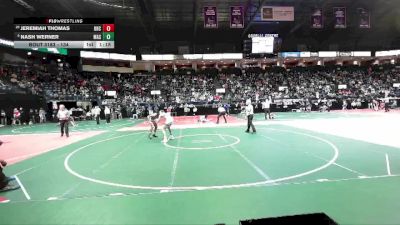 134 lbs Quarterfinal - Nash Werner, MASA vs Jeremiah Thomas, OHCA